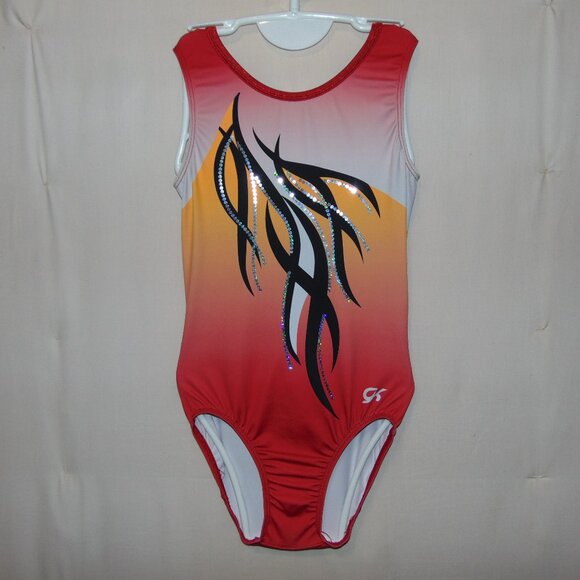 GK Red/Yellow/Orange Leotard [no tag] - Picture 1 of 5